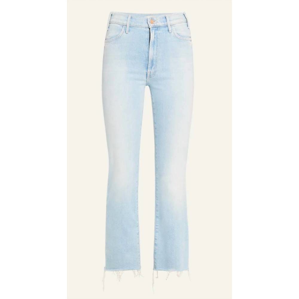 MOTHER the hustler ankle fray jean in lost art size 27